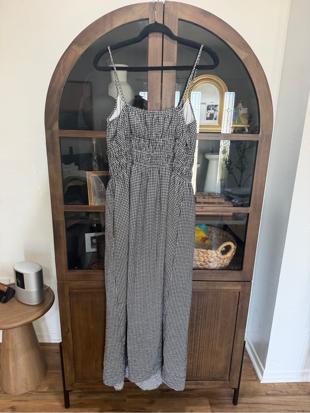 EUCAbercrombie & Fitch Black and White Gingham Maxi Dress - Picture 10 of 10